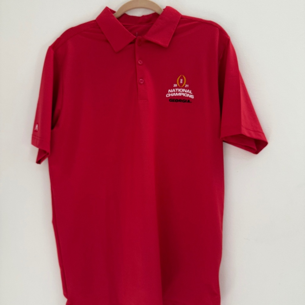 Men’s UGA 2021 National Champions Polo, Antigua, Size M